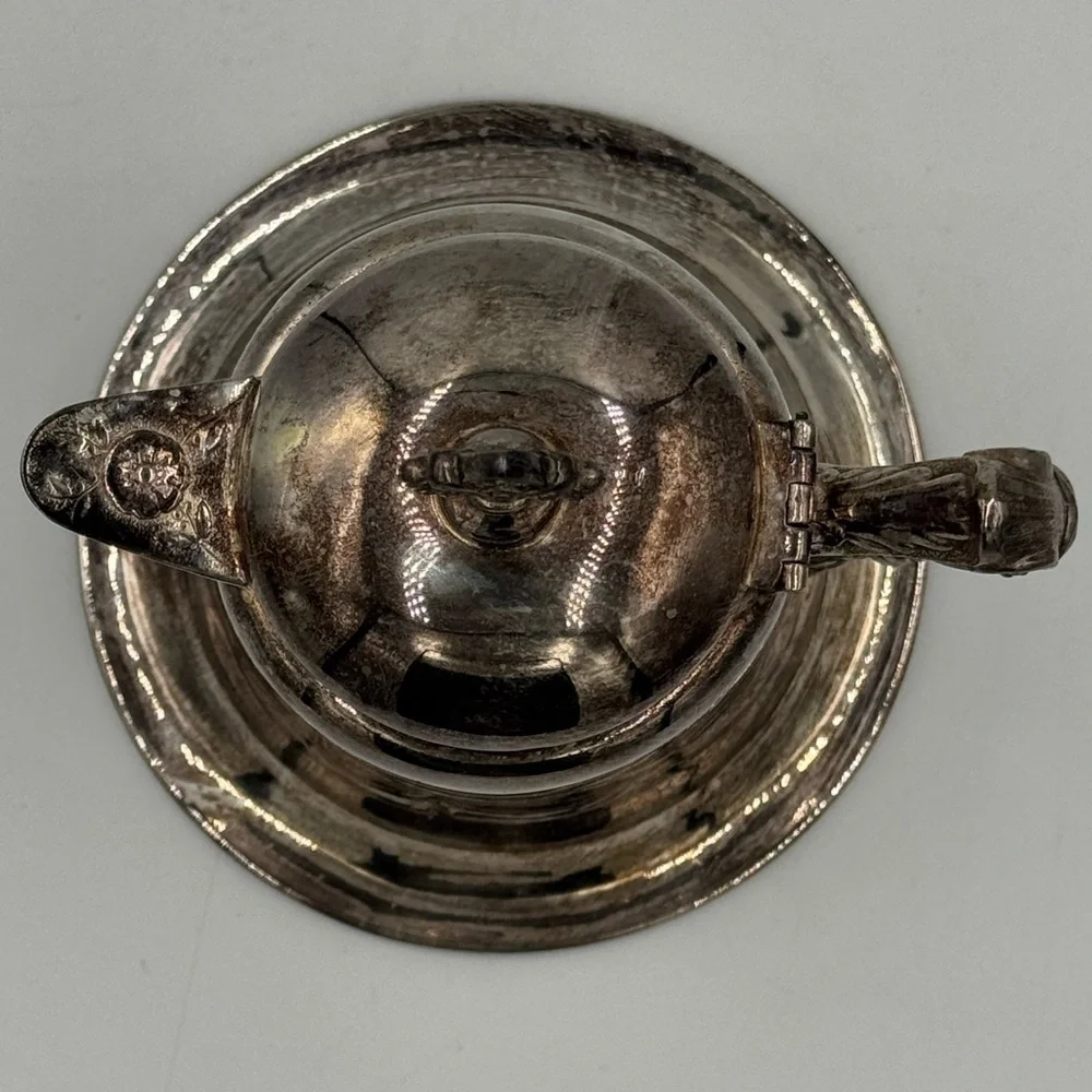 Antique World Silver Plate Co Triple Plated Detailed Creamer #400